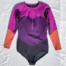 Roxy Long Sleeve Springsuit Wetsuit Womens 10 Purple Orange Black
