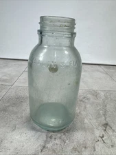 Antique Mellin’s Food Screw Top Glass Bottle 6”