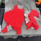 Huge Lot Of 12 Melted Popcorn Plastic Valentines Decorations Hearts & Cupids VTG — photo 1
