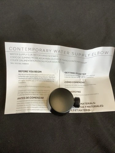 Signature Hardware Handshower Supply Elbow. Matte Black. SHWE2040MB @35 - Picture 1 of 6