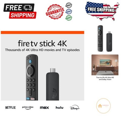 Cinematic Fire TV Stick 4K - Stream 1.8M Movies, Wi-Fi 6 & Xbox Game Pass Ready