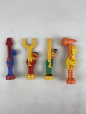 Vintage Muppets Sesame Street Play Tools Set of 4 - Bert Ernie Grover Big Bird