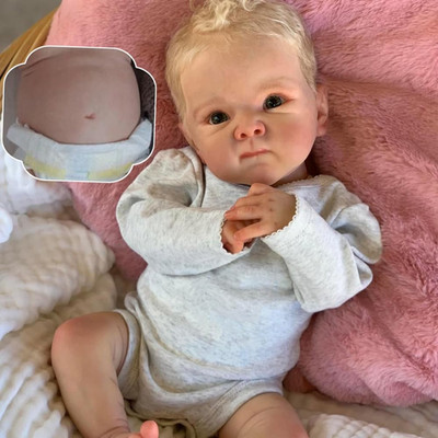 Waterproof Reborn Baby Dolls Silicone Full Body Vinyl Boy 18 Inch Realistic Newb