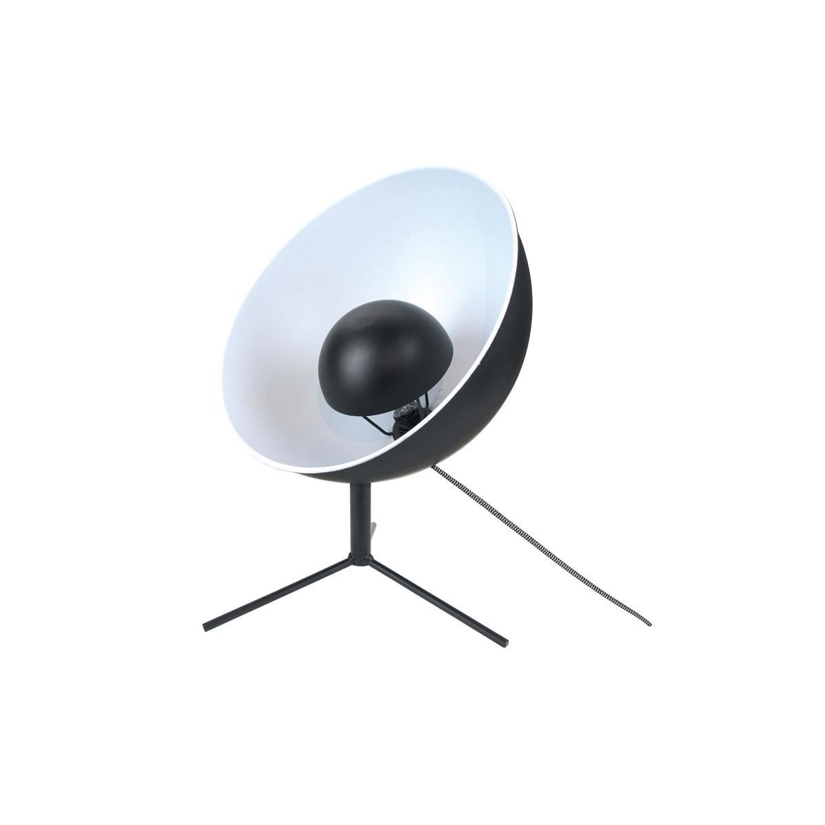 Lampe à poser design Cinéma en métal noir de style atelier