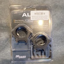 SIG SAUER ALPHA1 Scope Rings 30mm Low Steel Black Picatinny Complete Set