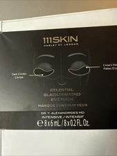 111Skin Harley St. London Celestial Black Diamond Eye Mask new in box 8Masks 