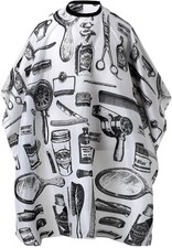 Hair Cutting Barber Cape Salon Barber Cloth Apron with Adjustable Snap Closure