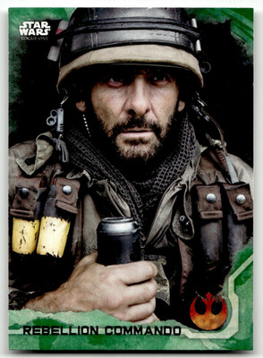 Topps Star Wars Rogue One Series 1 Green Squad Card #75 Rebellion Commando
