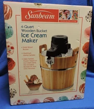 Sunbeam 4-Quart Ice Cream Maker Wooden Bucket