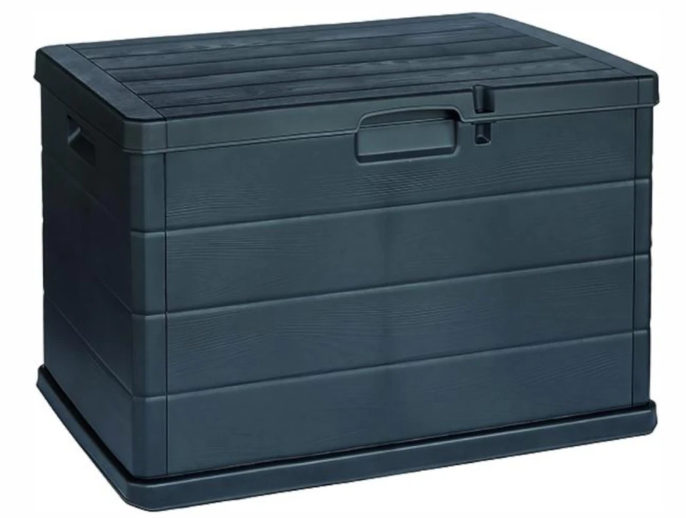 Baule da giardino in polipropilene misura scelta 170 340 litri antracite - Immagine 2 di 2
