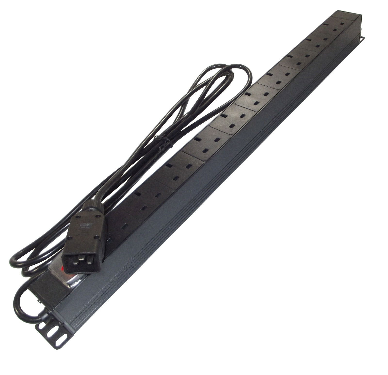 10 way UK PDU to 16A IEC C20 VERTICAL MOUNT Power Distribution Unit 19"" Rack