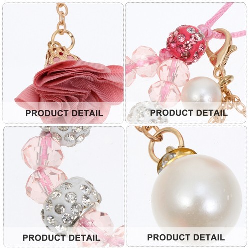 1PC Non-slip Phone Lanyards Crystal Beads Flower Hand Wrist Strap Short String - Zdjęcie 9 z 11