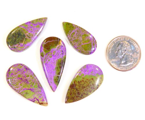 84 CT Natural Atlantisite Stichtite Mix Shape Cabochon Gemsotne Small Lot DK=138 - Picture 2 of 6
