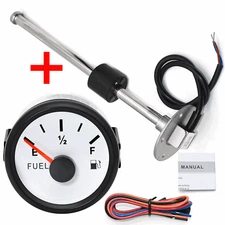 Marine Boat Car Fuel Level Sensor Sender Unit With 2" 52mm Fuel Level Tank Gauge