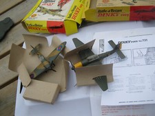 DINKY 719 712  SPITFIRE &  STUKA  ORIGINAL BOXES & COPY SHEETS  ALL VERY GOOD