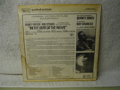 In The Heat Of The Night LP Nice 1967 Soundtrack Orig! Glen Campbell Ray Charles - Imagen 7 de 11