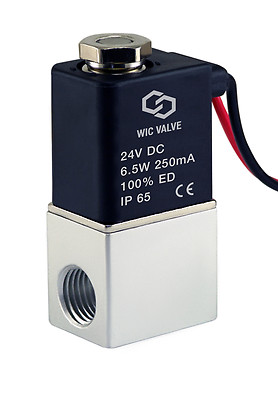 1/4'' Inch Electric Air Water Fast Response Solenoid Valve Normally Closed 24V DC