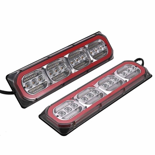 Pair L+R 4 LED Combination Tail Lights STOP TAIL INDICATOR REVERSE Truck Ute Car - Picture 7 of 16