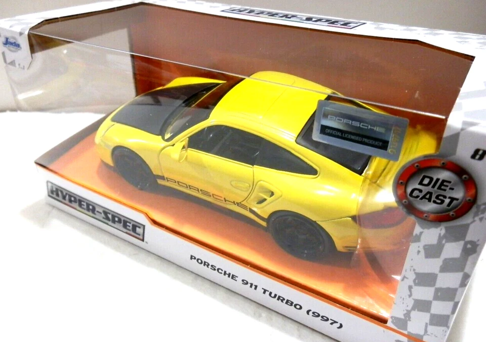 Jada Hyper-Spec 1/24 Yellow 2007 Porsche 911 Turbo 997 - Image 2 of 4