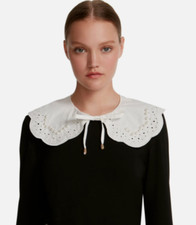 2 x Steve Madden womens Steve Madden Faux Pearl Studded Collar White MSRP 46ea