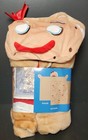 Cuddle Budz Kids Velvet Hooded Blanket  40 X 47.5 Inches Gingerbread Design New