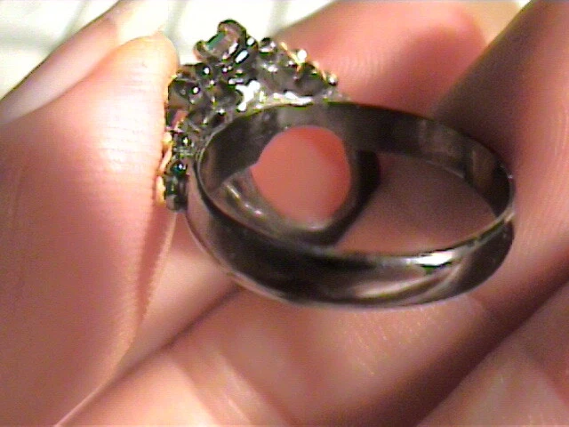 ANILLO ARTESANAL PLATA ESTERLINA 925 Cornalina Ónix 7 arte diseñador cabujón floral Foto 4 de 4