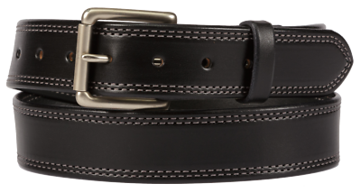 #ad Black Bridle Leather belt with a Lifetime Warranty. Double Stitched #124 01 $50.99