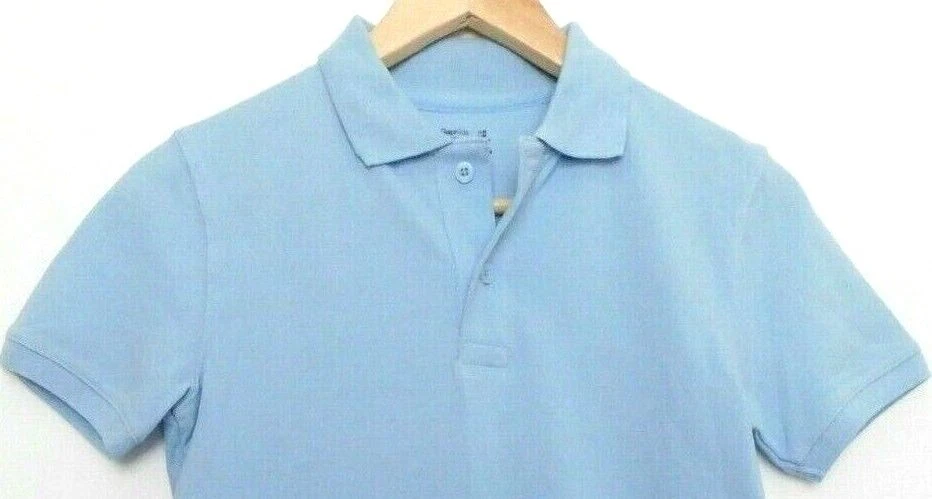 Camisa Polo Gap Niños Uniforme Escolar Azul Claro TALLA M/8-9 Algodón Manga Corta NUEVO Foto 2 de 3