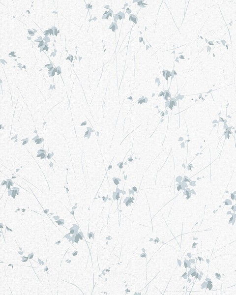 Vliestapete Floral Striche Weiß Blau Glanz Novamur Daphne 6749-30 (3,24€/1Qm)-image