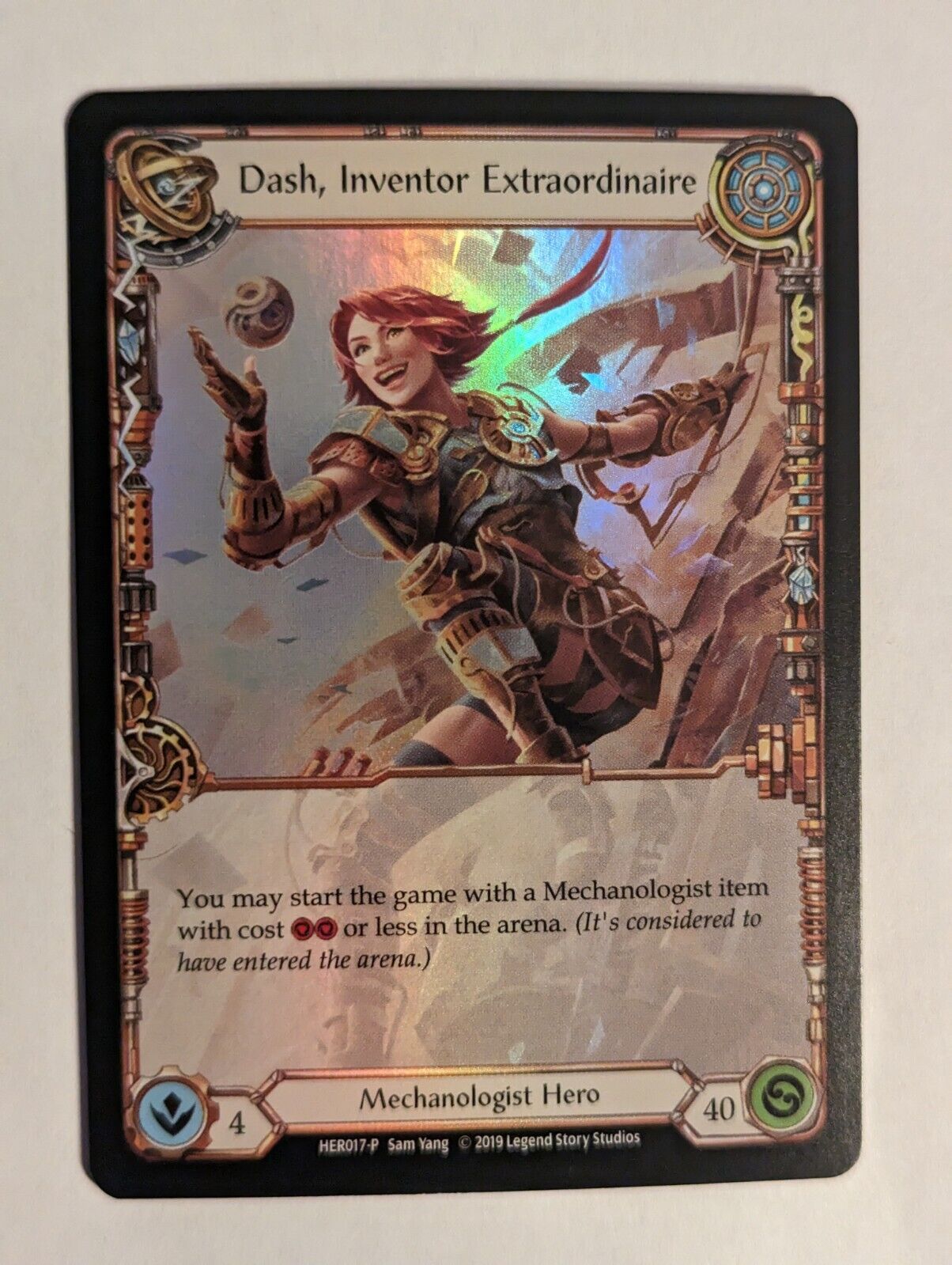 1x Dash, Inventor Extraordinaire Rainbow Foil NM Flesh and Blood Hero Card  Promo