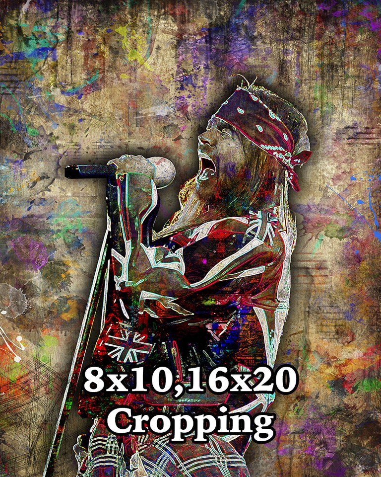 GUNS N ROSES AXL ROSE Poster Guns N' Roses Music Tribute Art Free Ship