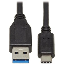 Lot of 25 USB C to USB-A Cable 1 Ft Type C Male USB to Type C Male USB (BLACK)