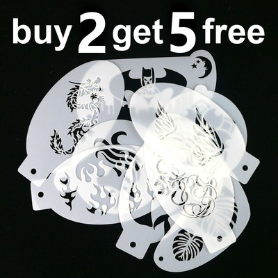 Face Paint Stencils BUY 3 GET 5 FREE Tattoo Stencils Template for Kids Reusable
