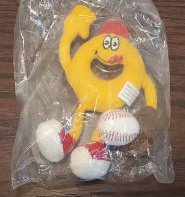 Vintage Campbell's SpaghettiOs ''The O'' Plush Keychain Baseball Poseable 