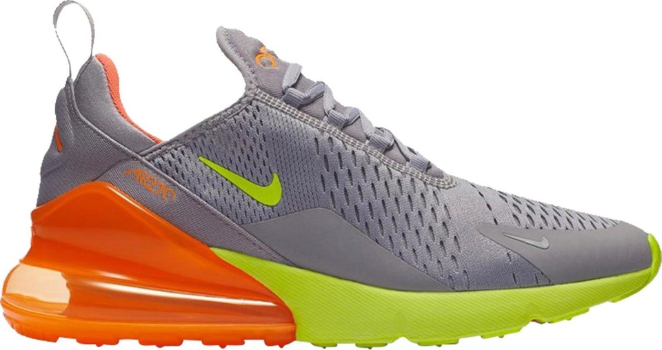 Nike‎ Air Force 270 Utility Gray Volt Orange Strap Sneakers Men\'s Size 12 Nike Men main image 3