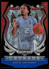2020 Panini Prizm Draft Picks Collegiate #89 Cole Anthony Red White and Blue