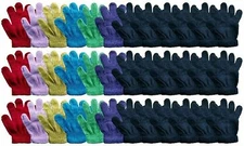 Yacht & Smith Kids Gloves & Mittens in Bulk, Winter Striped Children Age 3-8