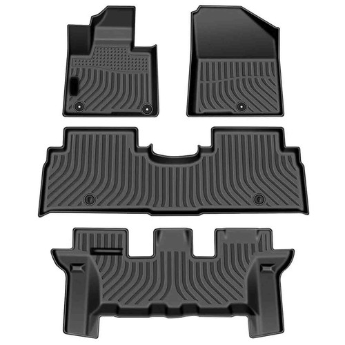 4PCS Floor Mats for Kia Sorento 2016-2020 All Weather 3D Anti-Slip TPE Car Liner