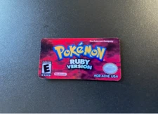 Label for Pokemon Ruby Sticker GBA Holographic replacement