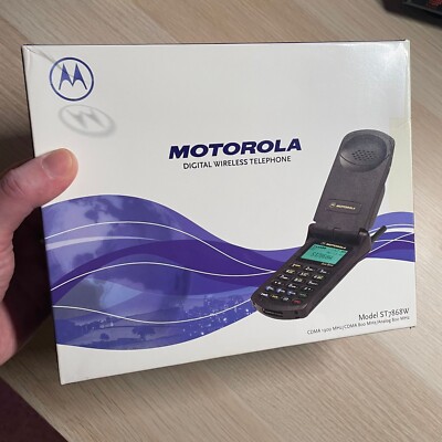Motorola StarTAC ST7868W Dual Band Black Flip Phone Original Full Box !
