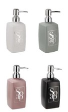 Dispenser Sapone in Vetro da Bagno 450 ml 7,5 x 7,5 x 20,5 cm 4 Colori