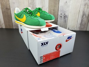 nike cortez green yellow