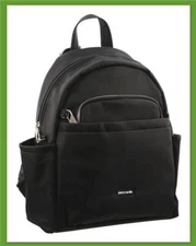 Pierre Cardin Anti-Theft Backpack Slash Proof RFID Blocking Daypack Bag - Black