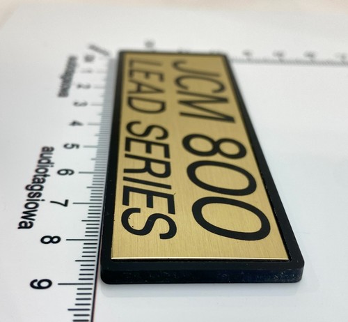 Marshall JCM 800 Logo for Amp Badge Custom Made Gold with Black Acrylic Frame - Picture 2 of 10
