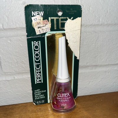 READ Vintage Cutex Perfect Color Nail Polish 31 Video Violet Frost POLISH DRY