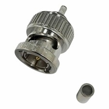 11 BNC-75-2-15/133E Huber Suhner RF Connector BNC m Straight Crimp Plug For RG