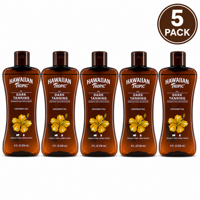 #ad Hawaiian Tropic Dark Tanning Oil with Coconut Oil and Cocoa Butter 8 fl oz 5 Pk $37.50
