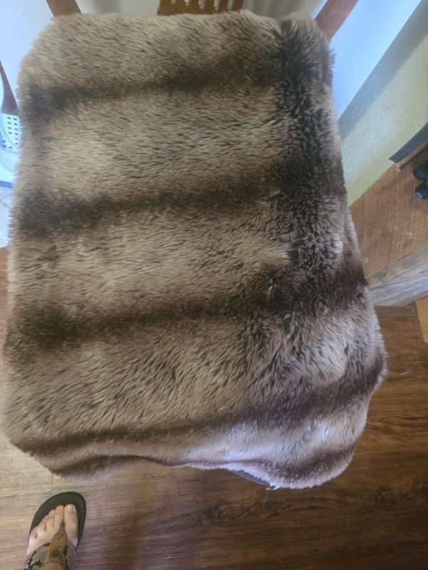 pottery barn faux fur blanket