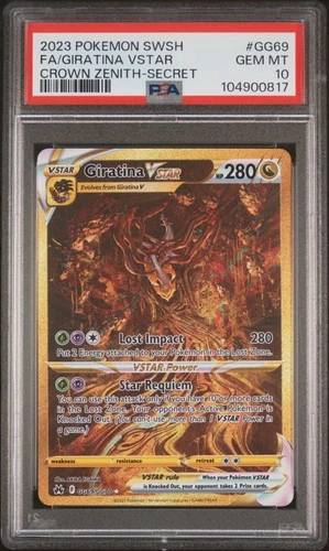Pokemon Giratina Vstar Sword Shield Crown Zenith GG69/GG70 Secret PSA 10