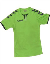 HUMMEL Boys Graphic T-Shirt Top 15-16 Years Green CP59